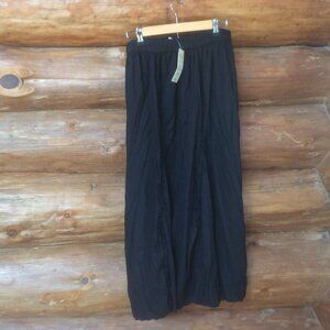 White Stag NWT Black Witchy Dark Fairy Classic Ruffle Flowy Midi Skirt Size 1X